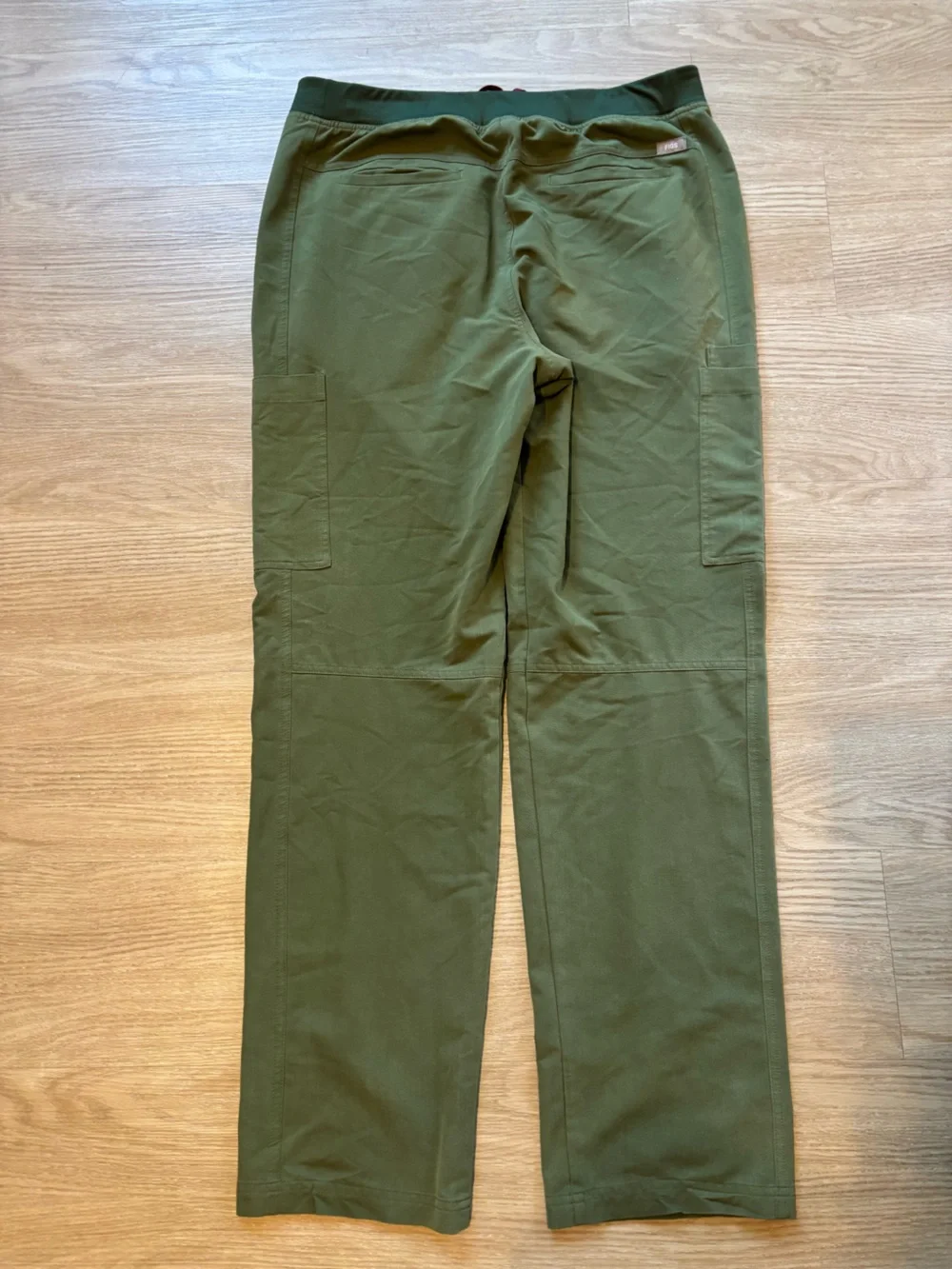 Figs Men’s Large Axim Cargo Scrub Pants Army Green Medical Stretch Work Read*
